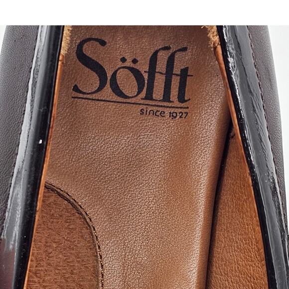 Sofft Mary Janes Womens 8.5 Leather Two-Tone Brown Heel Closed Toe Comfort Shoe - Picture 6 of 7